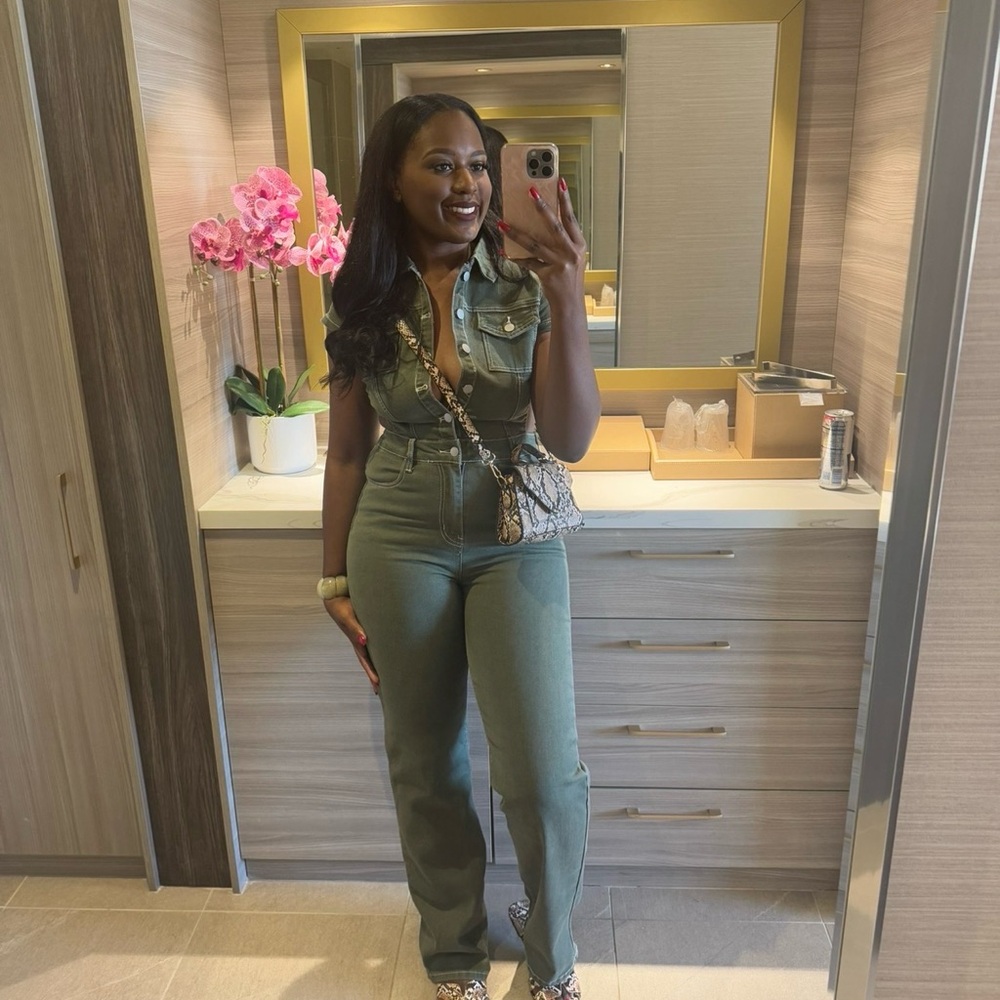 Fashion Nova Olive Jumpsuit